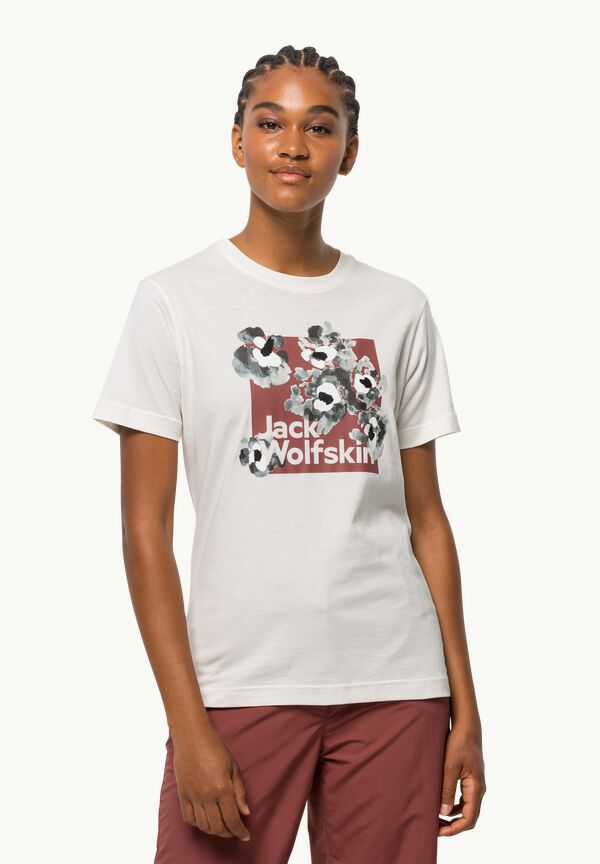 FLORELL BOX T W - egret XL - Women\'s organic cotton T-shirt – JACK WOLFSKIN