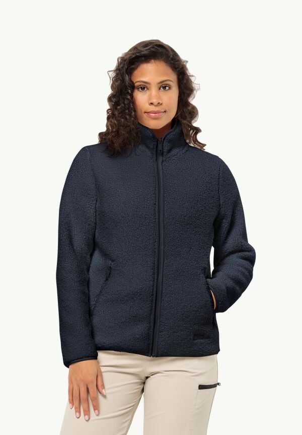 HIGH CURL JACKET W - night blue XL - Women's fleece jacket – JACK WOLFSKIN
