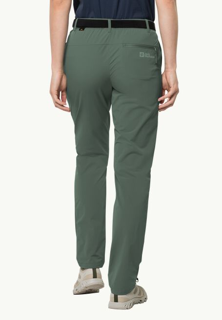 Jack Wolfskin Womens Active Track Walking Trousers (Picnic Green)