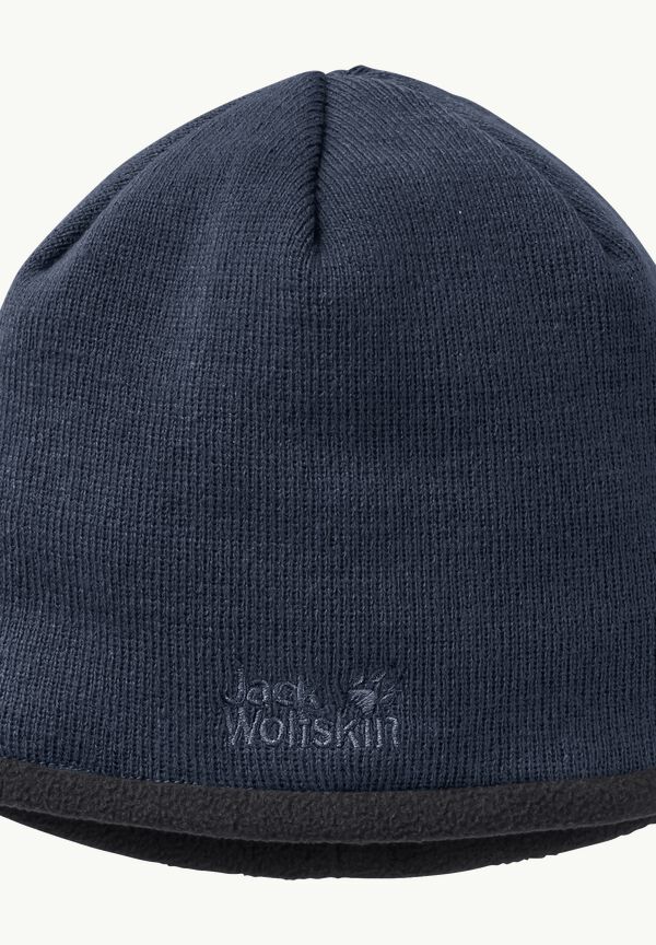 night – KNIT - - JACK LOGO STORMLOCK blue hat knitted Windproof L CAP WOLFSKIN