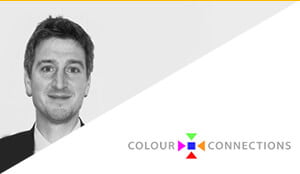 Portrait of Phil Patterson and Colours Connections logo